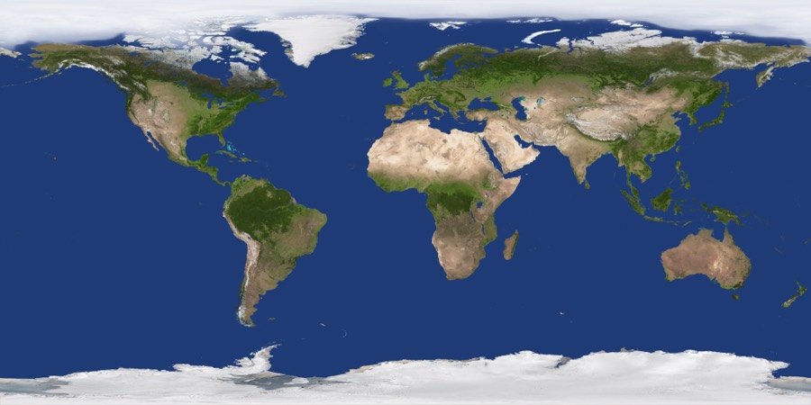 Earth — surface map